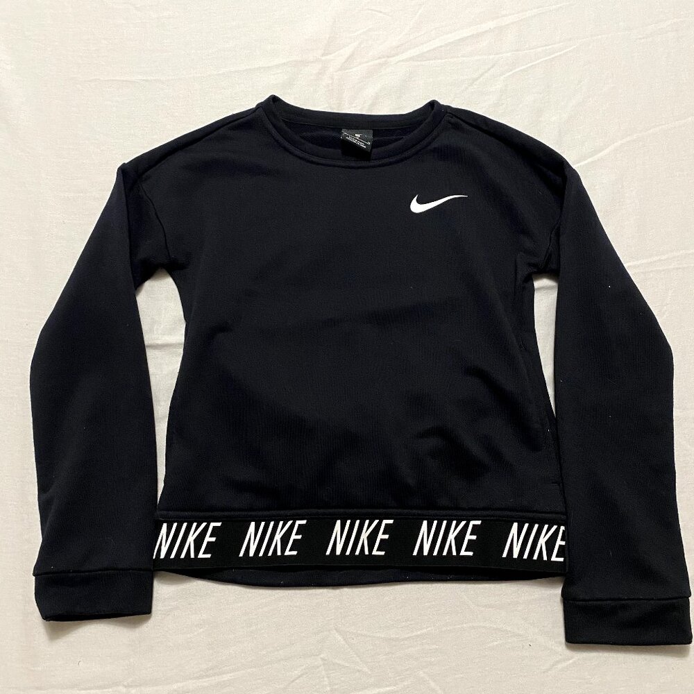 Nike Girls Long Sleeve Black Sweatshirt